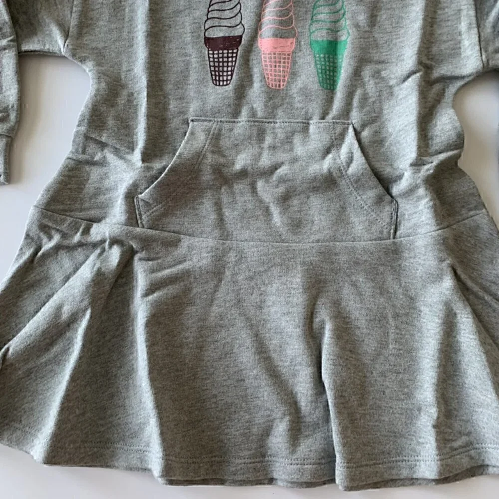 Tea Collection Girl Hooded Sweatshirt Dress 2T
